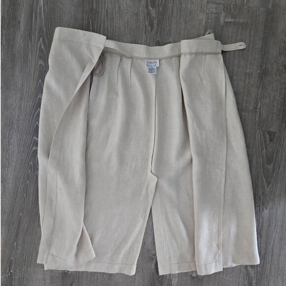 Talbots Irish Linen Wrap Skirt Size M - Picture 2 of 8